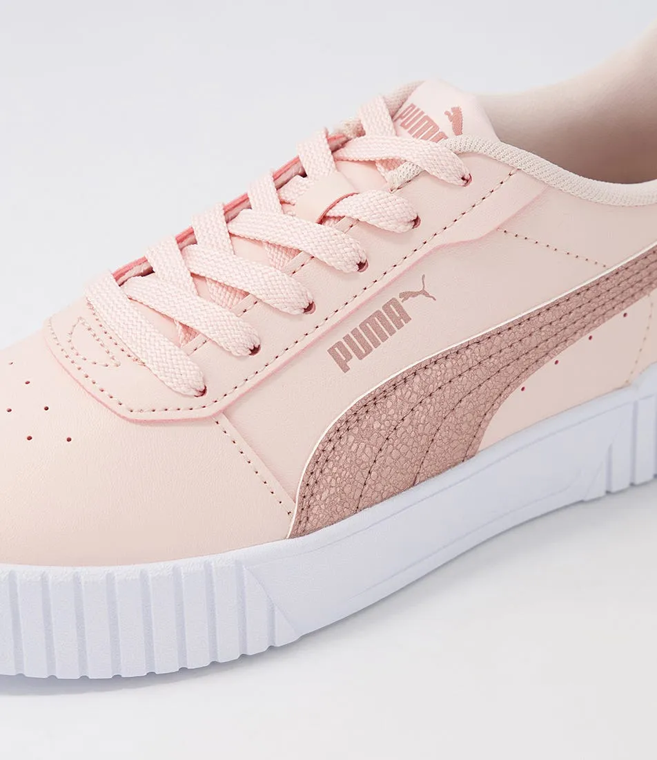 PUMA Carina 2.0 Dist W Pink Rose Gold Leather Sneakers