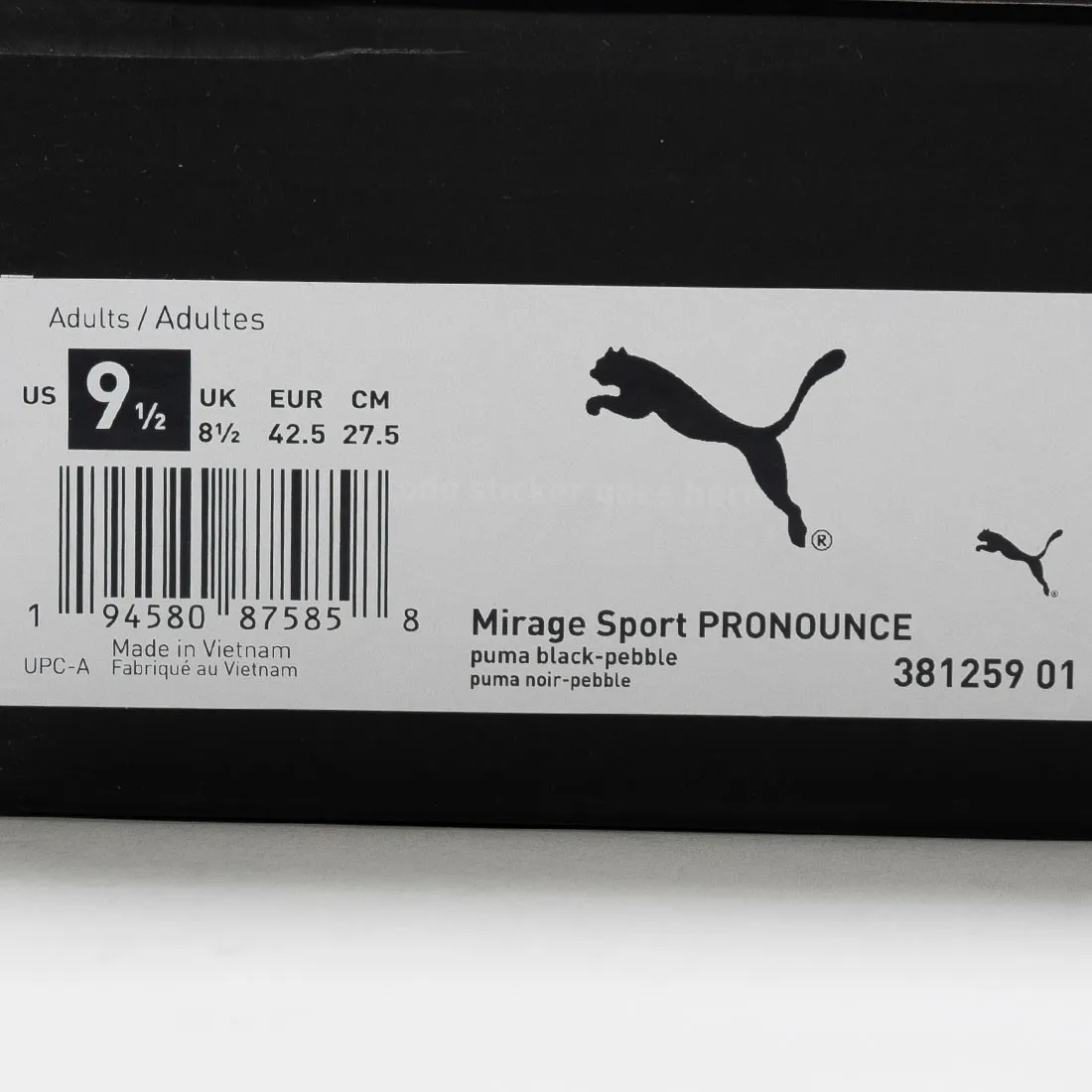 Puma Men Mirage Sport Pronounce (black / pebble)