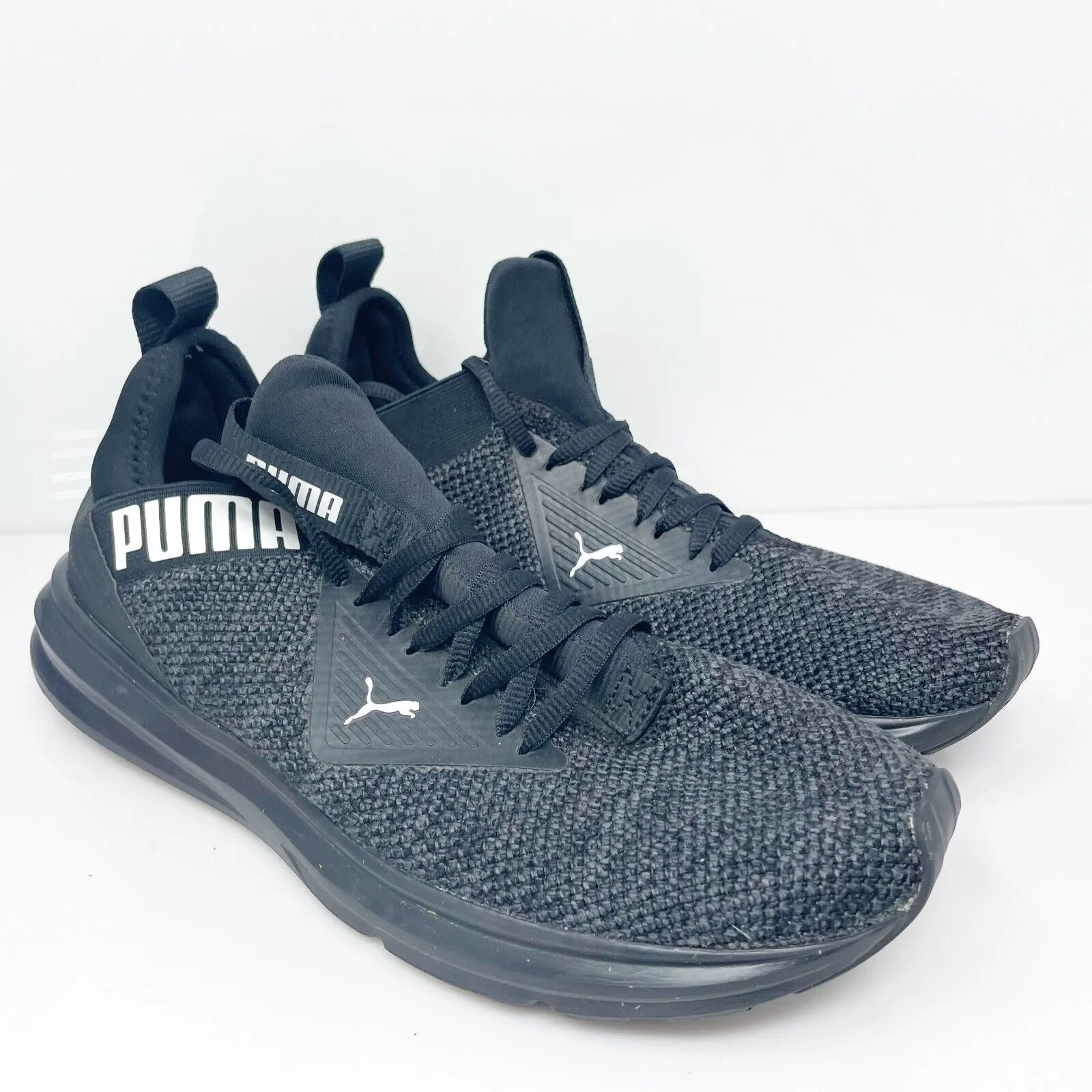 Puma Mens Enzo Beta Woven 195125-04 Black Running Shoes Sneakers Size 9