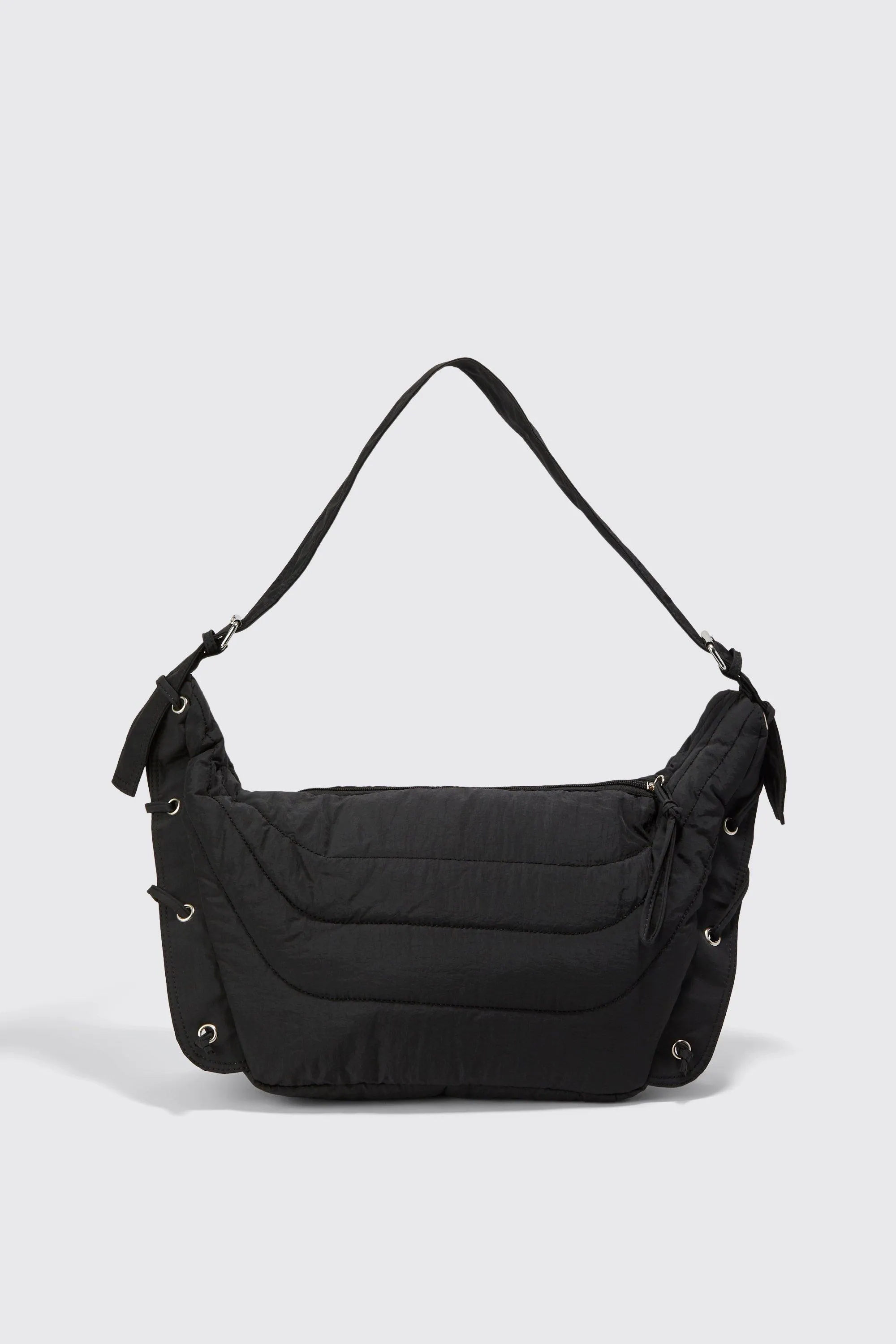 Quilted Eyelet Detail Sling Bag