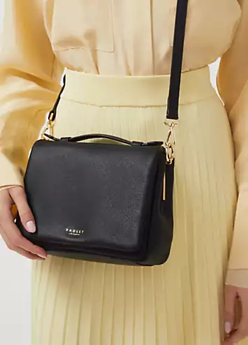Radley London Black Weston Street Small Flapover Crossbody Bag | Kaleidoscope