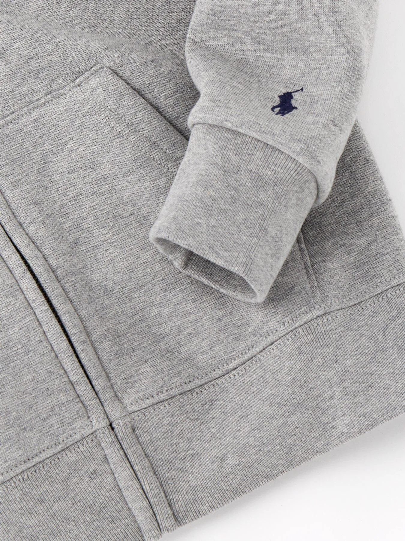 Ralph Lauren Boys Polo Zip Through Hoodie - Grey Marl