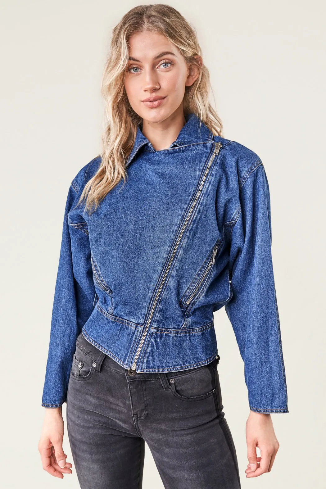 Ready For It Denim Moto Jacket