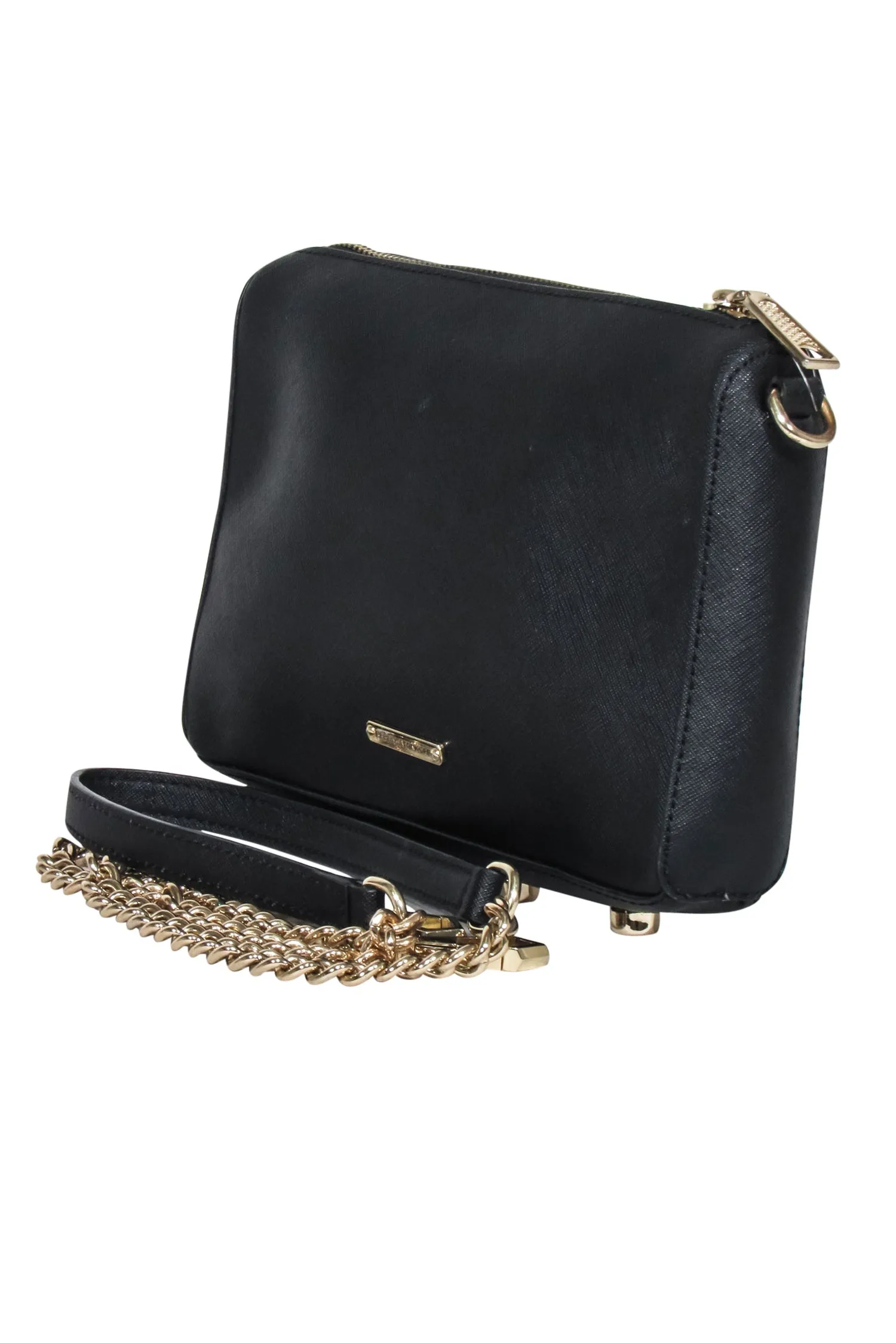 Rebecca Minkoff - Black Leather Crossbody Bag w/ Chain Strap
