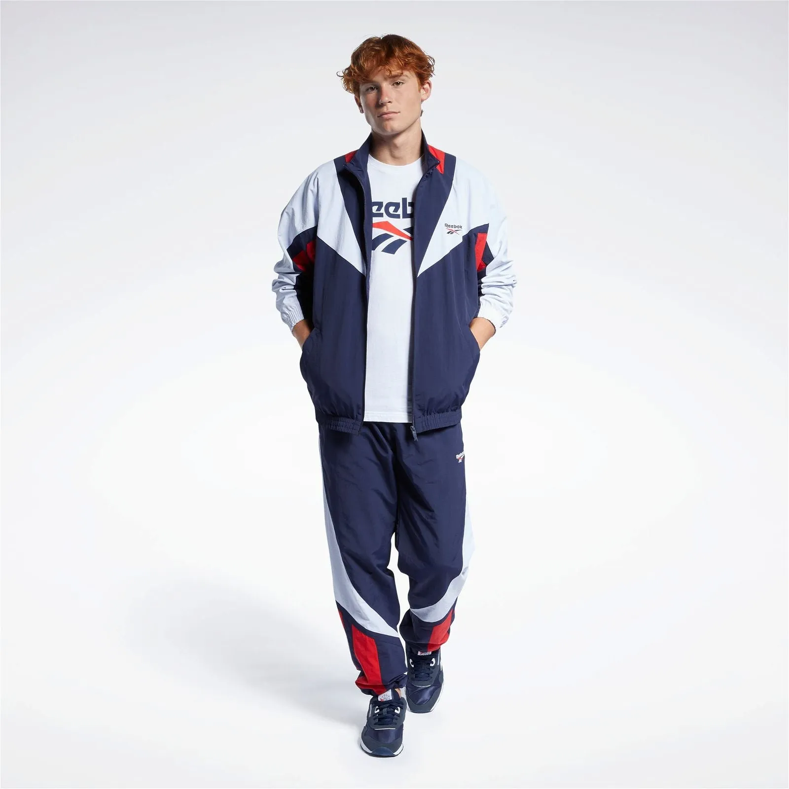 Reebok Classic Twin Vector Retro 90s Track Top - Navy