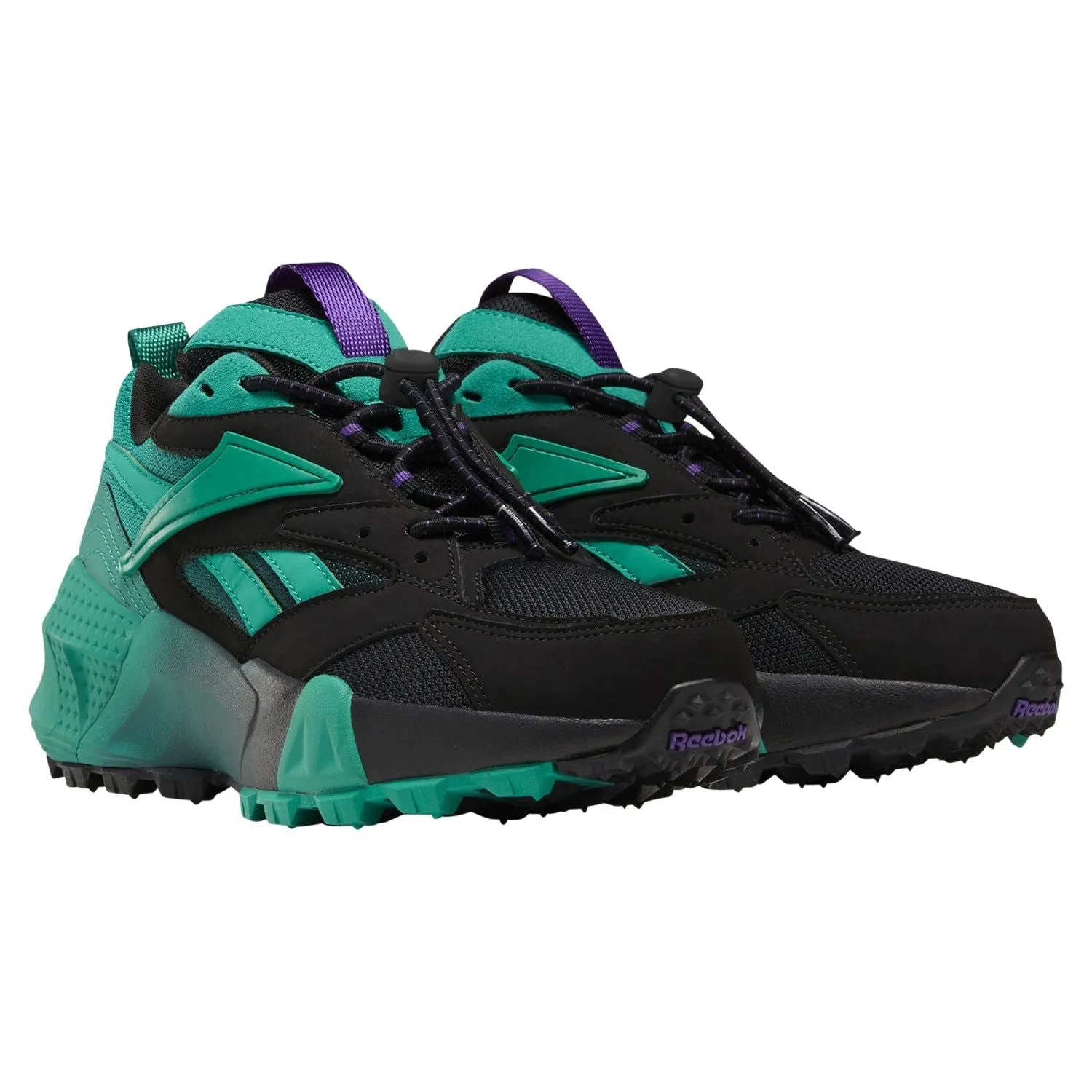 Reebok Womens Aztrek Double Mix Trail Shoes - Black/ Emerald