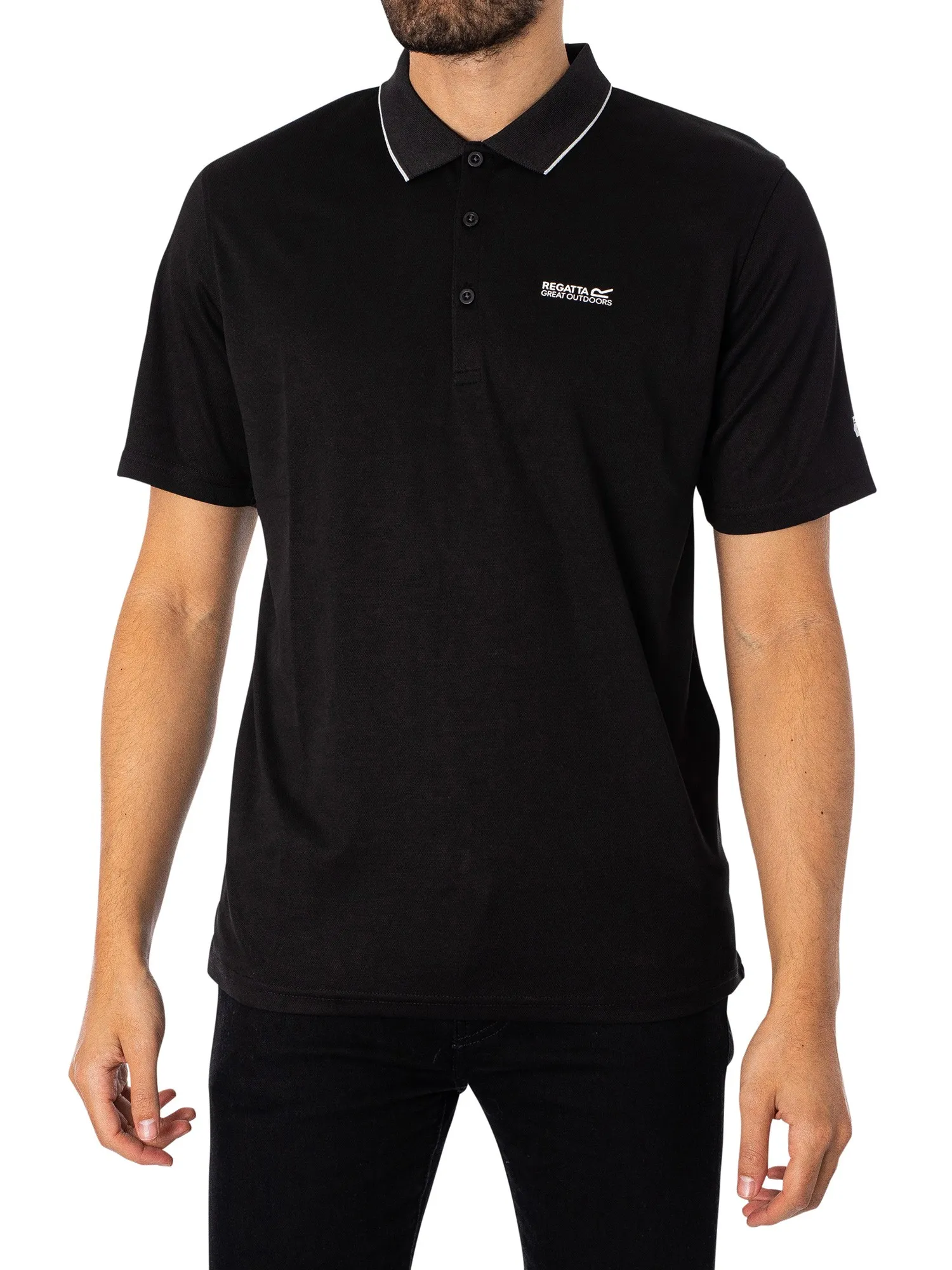 Regatta Maverik V Polo Shirt - Black