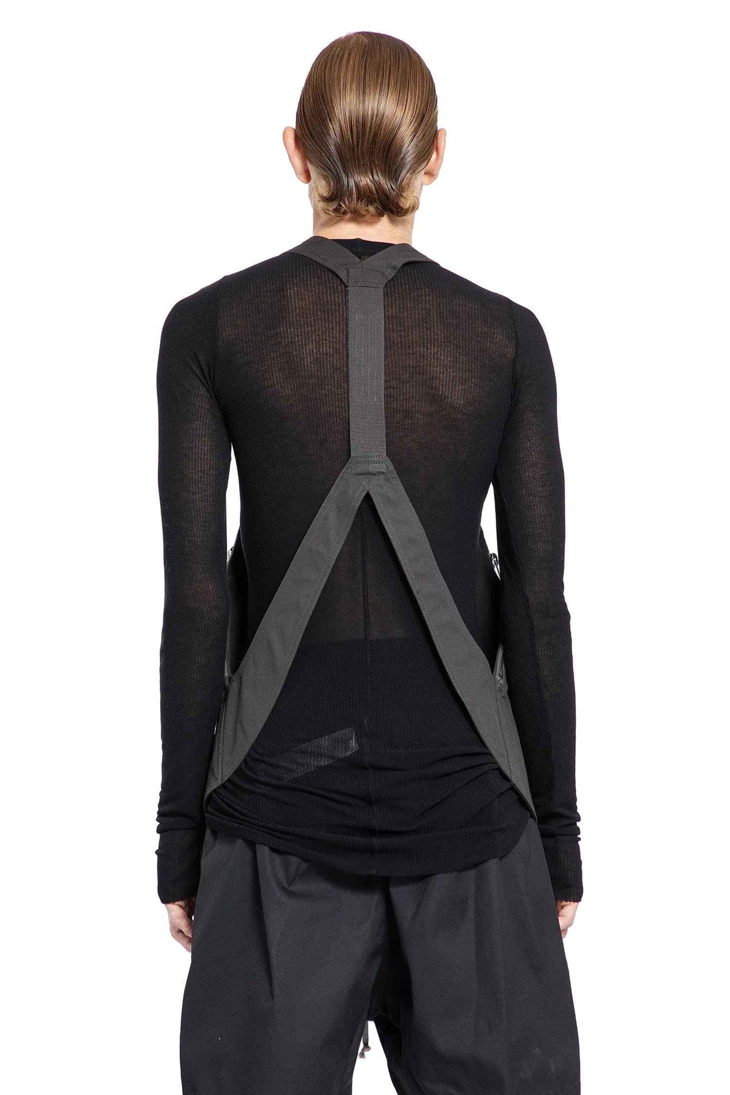 rick owens porterville bauhaus vest in heavy cotton poplin