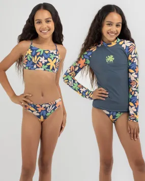 Rip Curl Girls' Holiday Tropic Long Sleeve Rash Vest Set