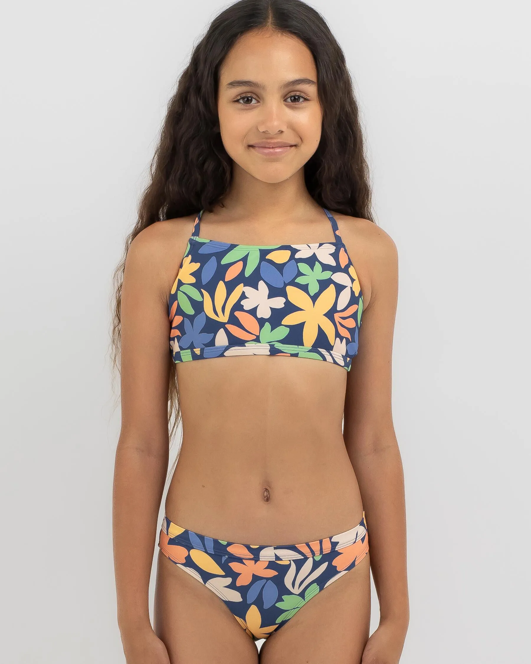 Rip Curl Girls' Holiday Tropic Long Sleeve Rash Vest Set