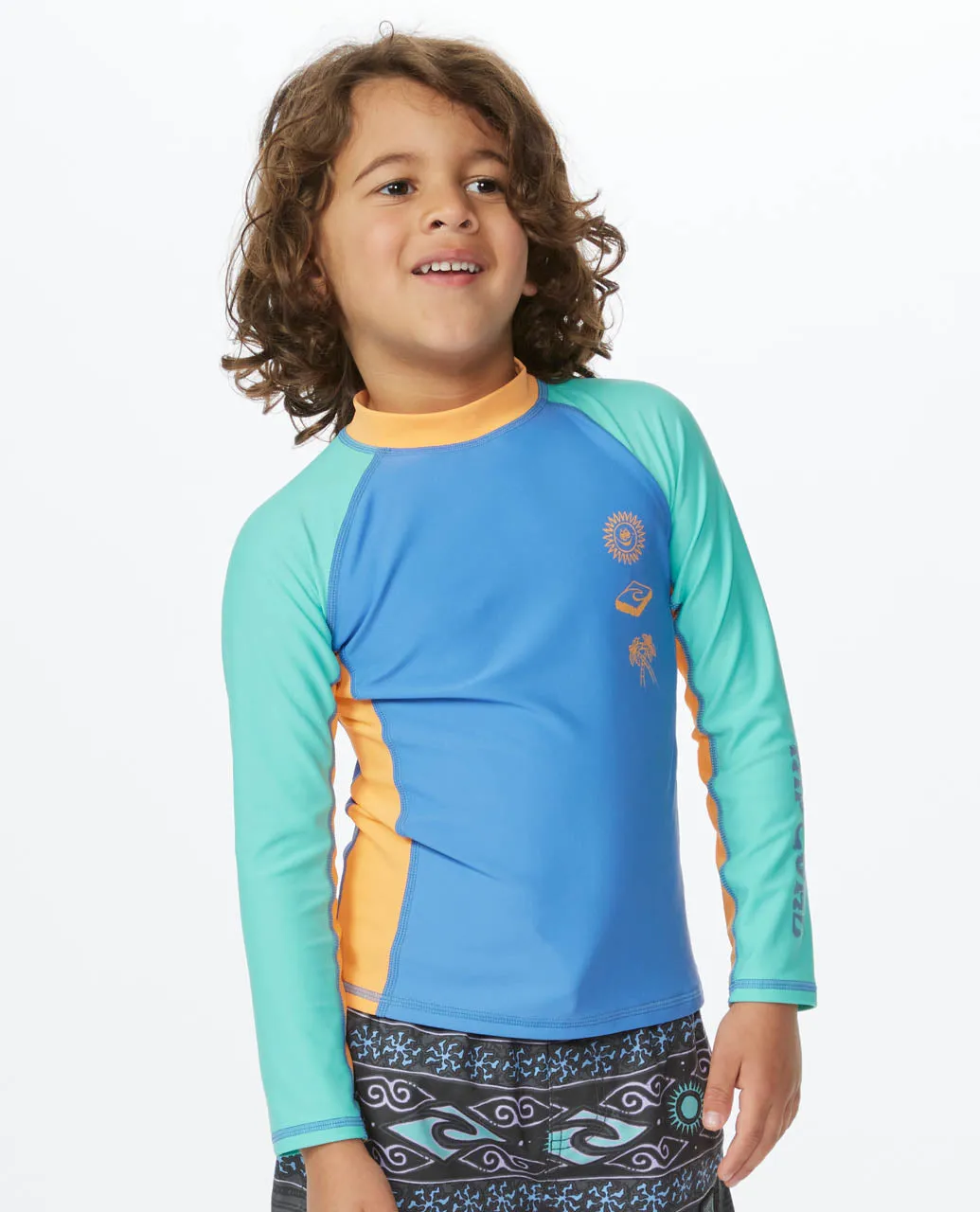 Rip Curl Kids Mystic Waves Long Sleeve Rash Vest