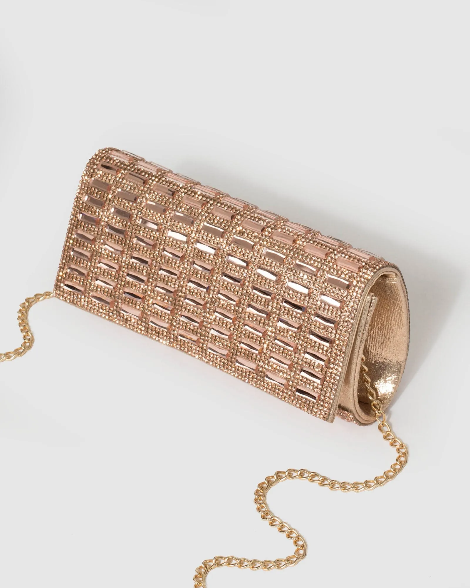 Rose Gold Desiree Clutch Bag