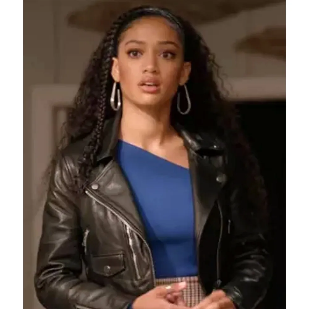 Samantha Logan All American Season 5 Cropped Leather Jacket