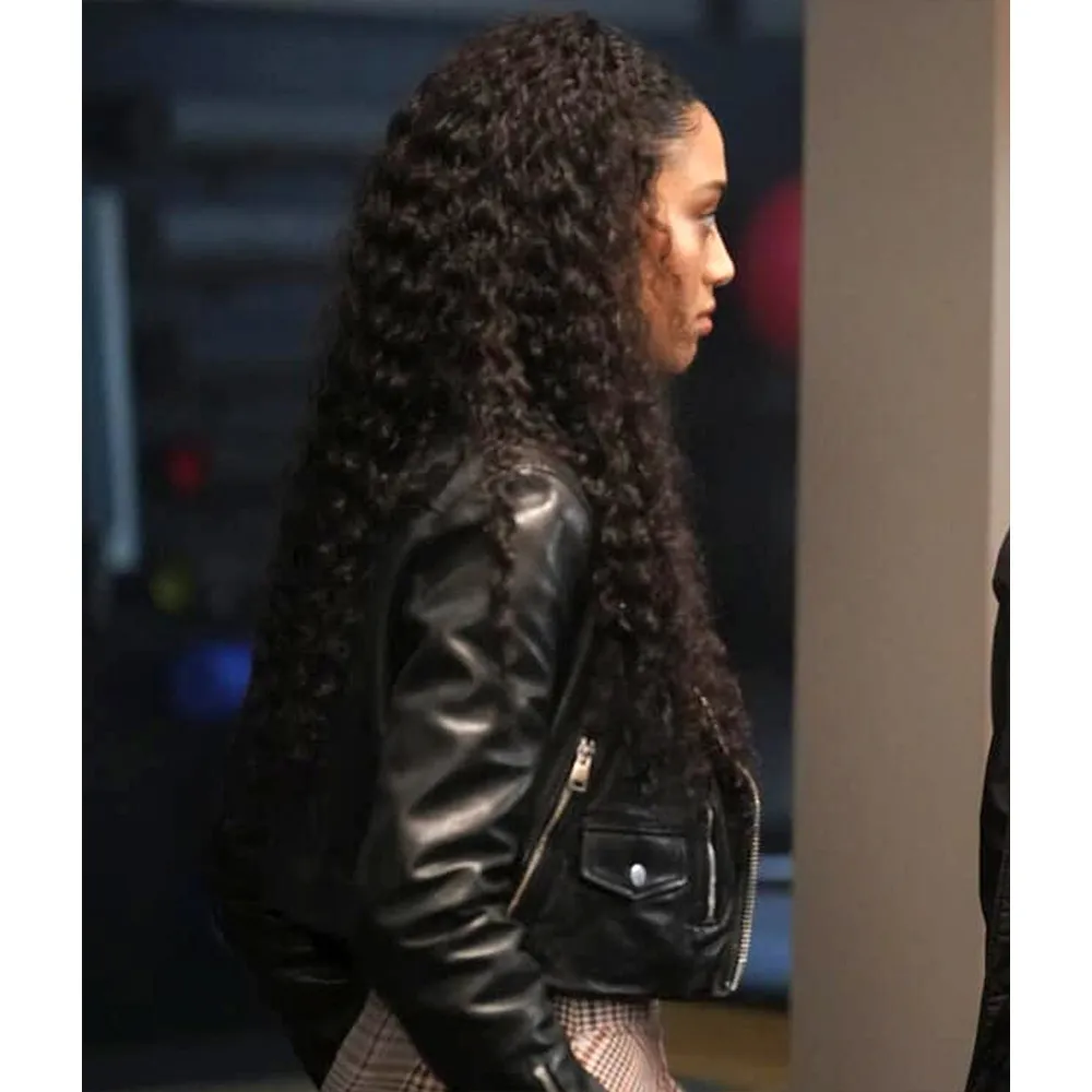 Samantha Logan All American Season 5 Cropped Leather Jacket