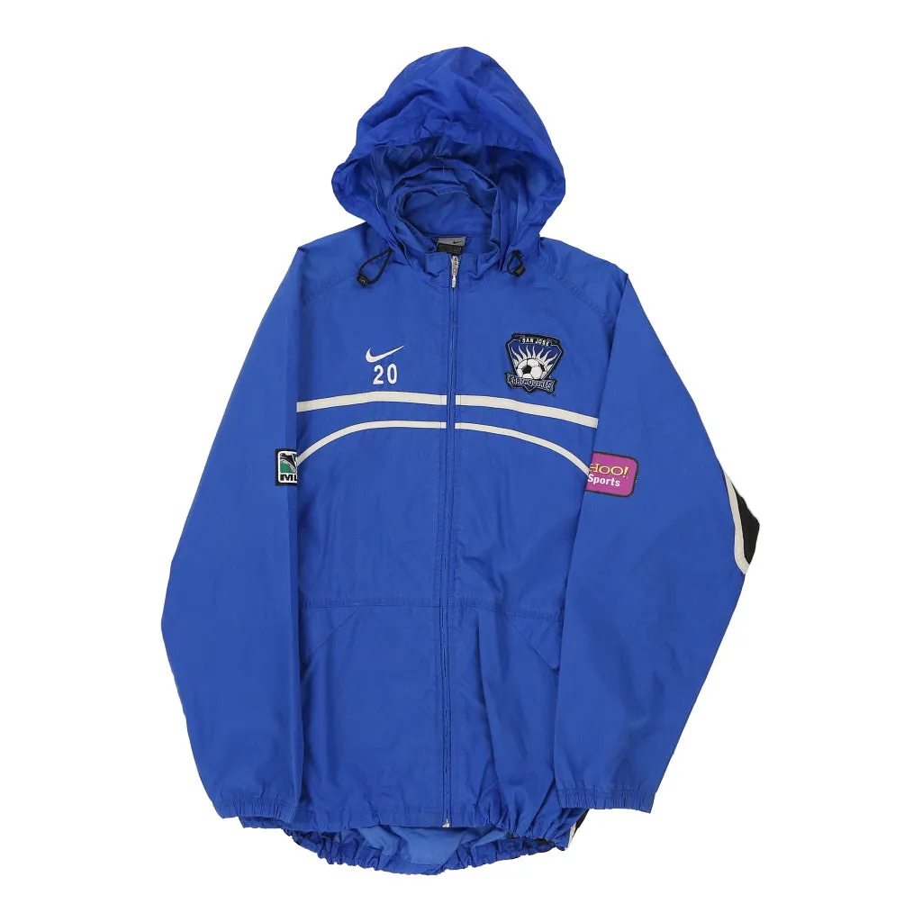 San Jose Earthquakes Nike Football Jacket - Large Blue Nylon