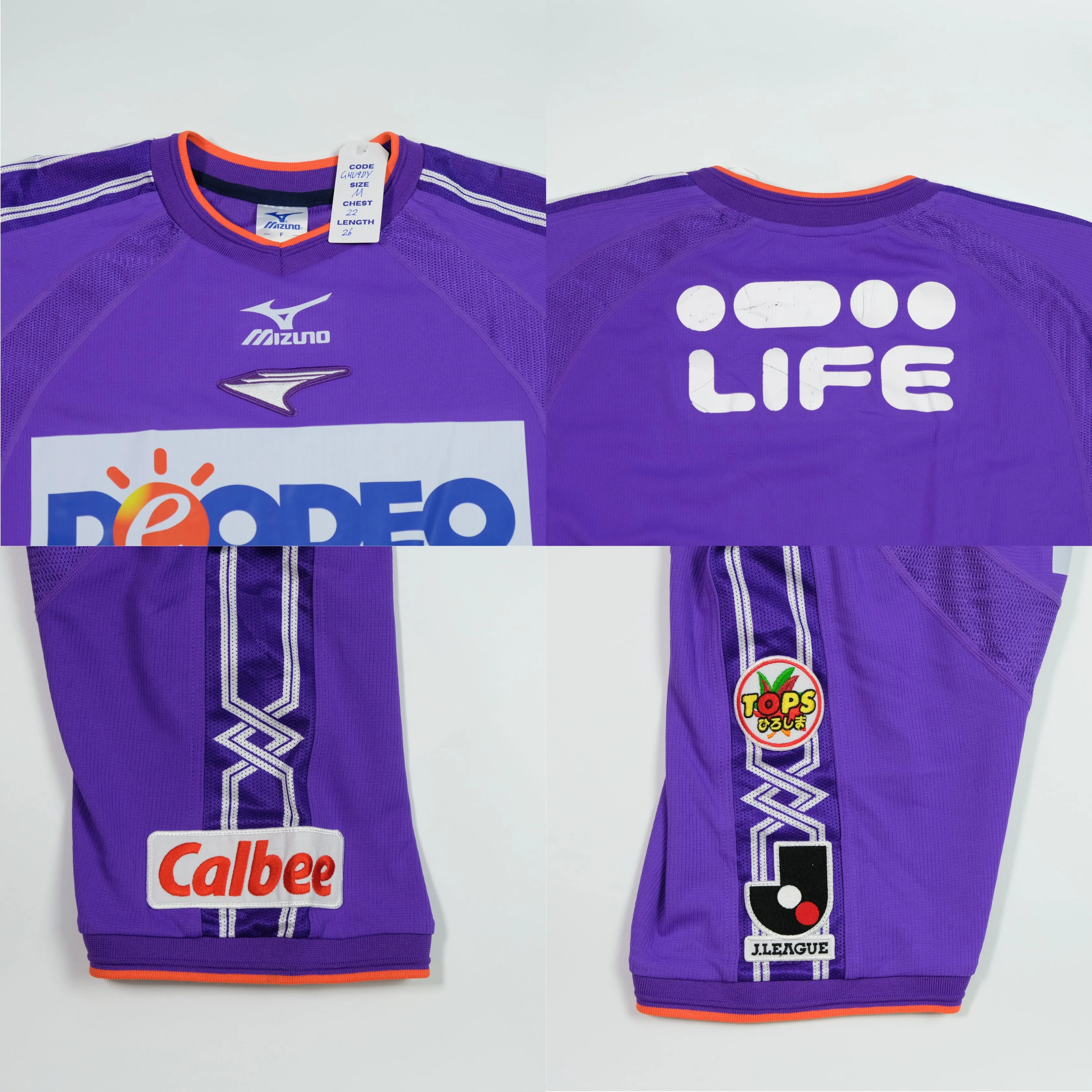 Sanfrecce Hiroshima 2007 J-League Japan Mizuno Home Football Shirt Medium