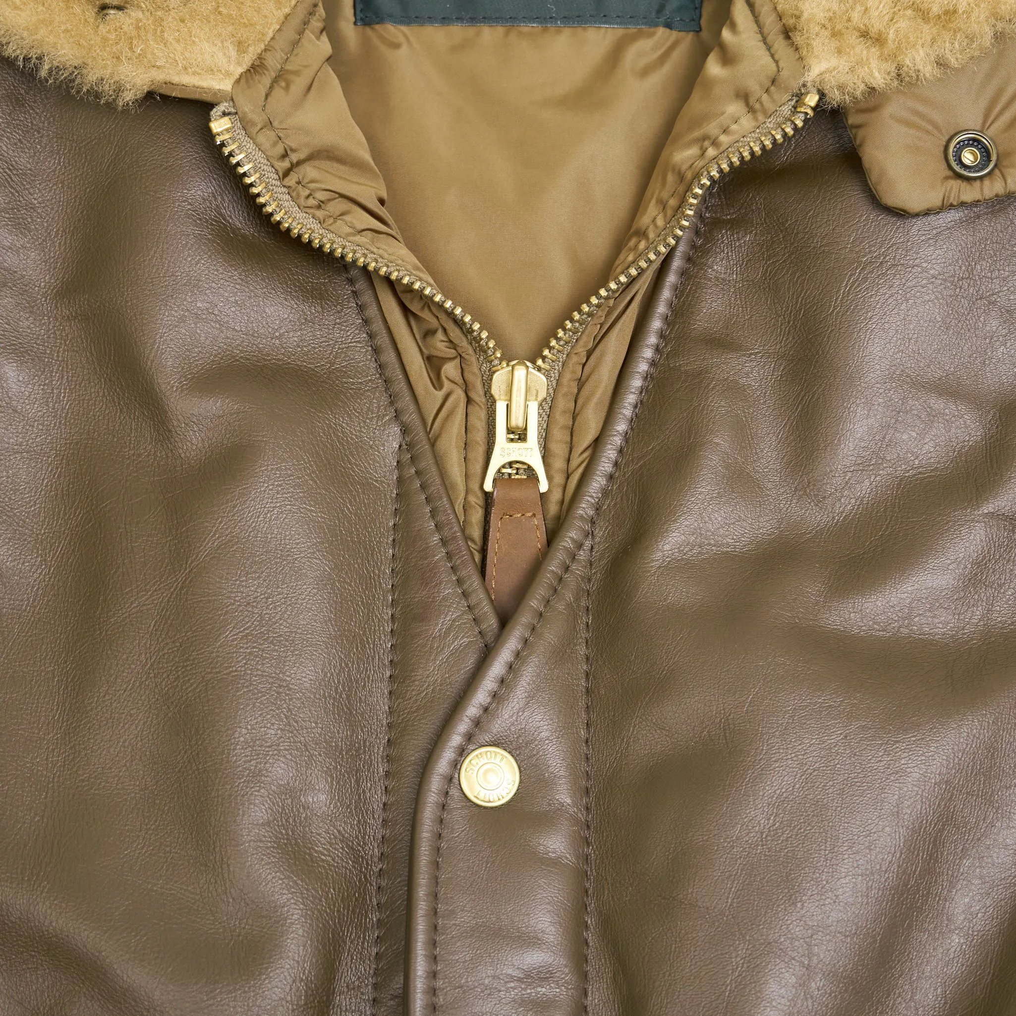 Schott N.Y.C. Padded Leather Jacket and Vest