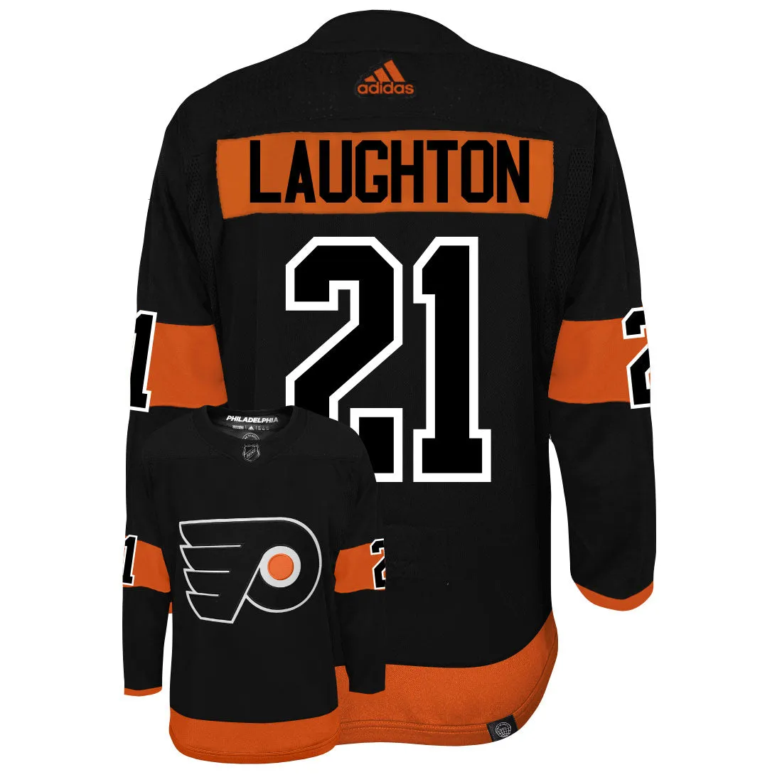Scott Laughton Philadelphia Flyers Adidas Primegreen Authentic NHL Hockey Jersey     