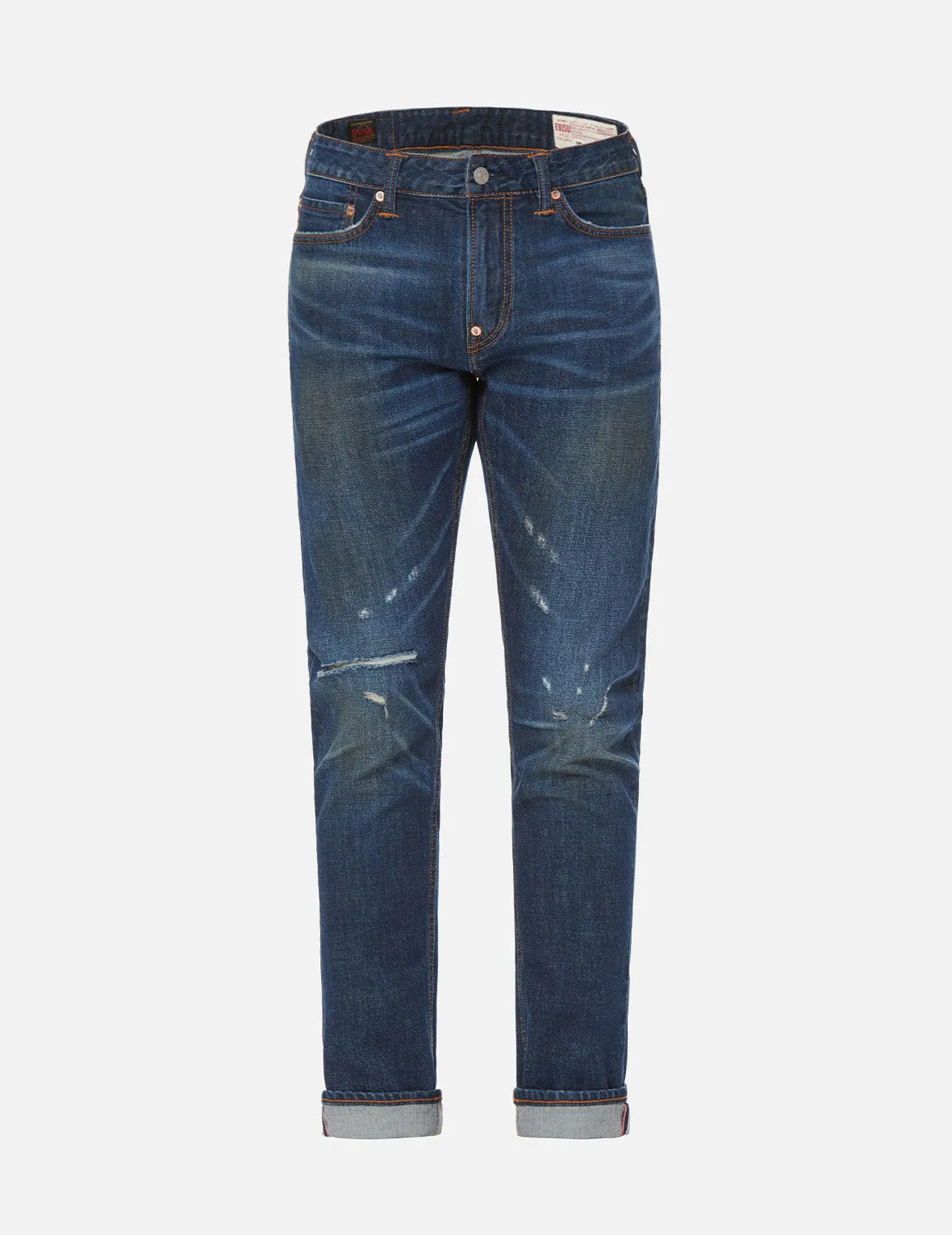 Seagull Appliqué Distressed Regular Straight Fit Jeans #2008
