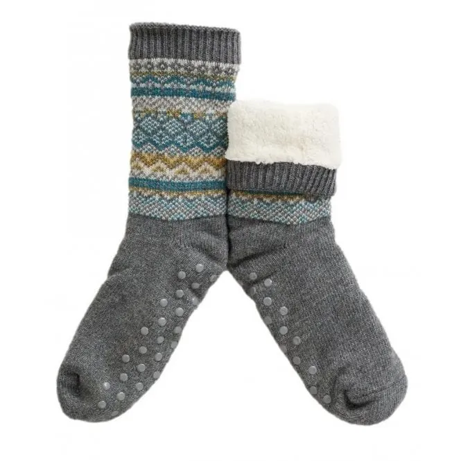 Seasalt Cottage Slipper Socks Icelandic Coal