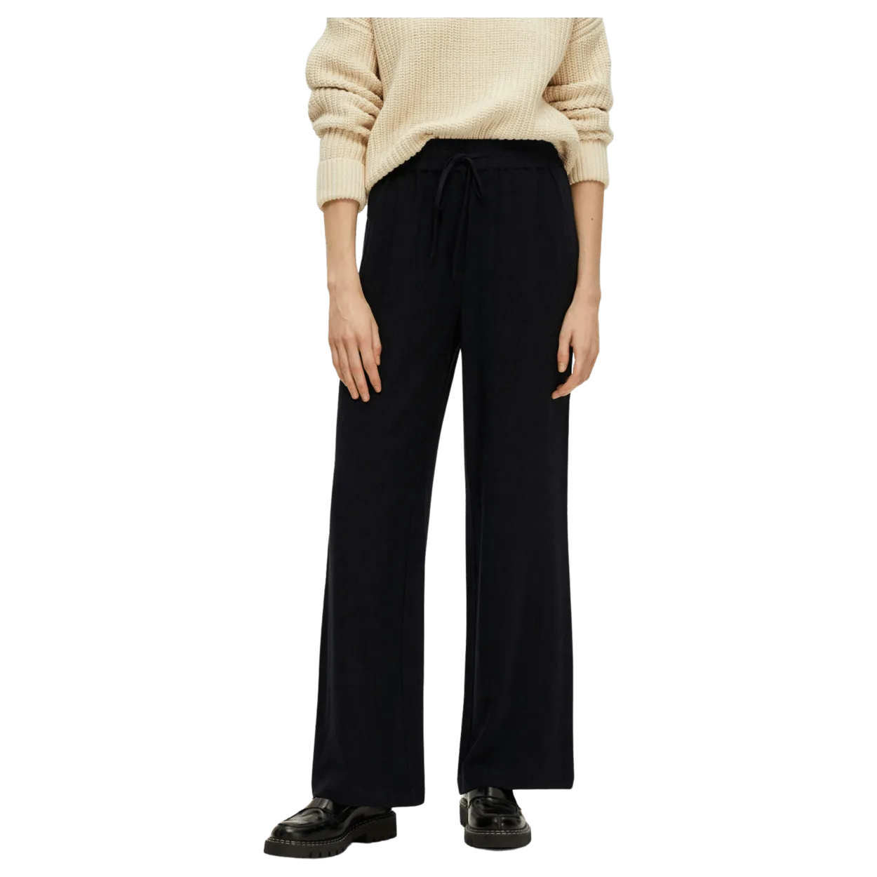 Selected Femme Viva Guila High-Waisted Linen Trousers