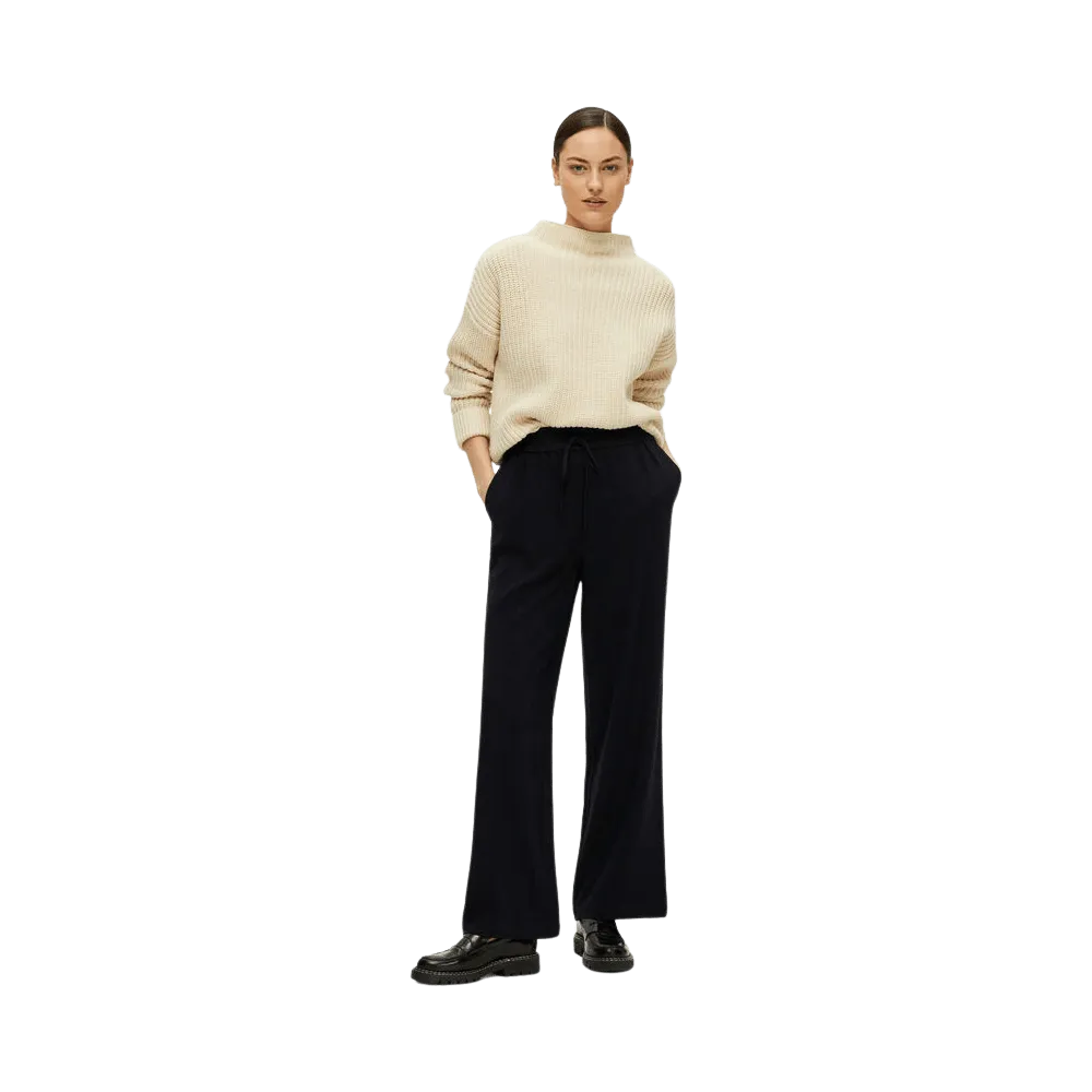 Selected Femme Viva Guila High-Waisted Linen Trousers