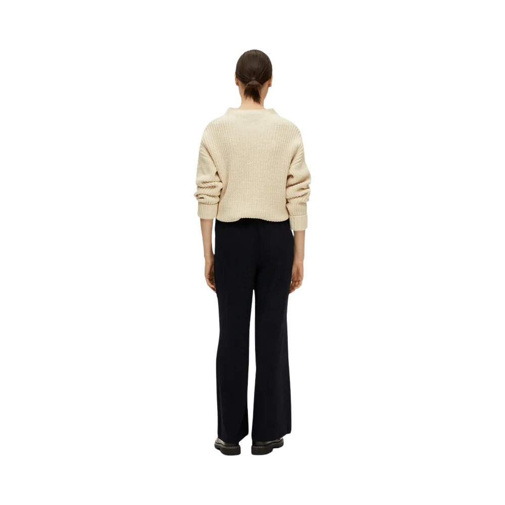 Selected Femme Viva Guila High-Waisted Linen Trousers