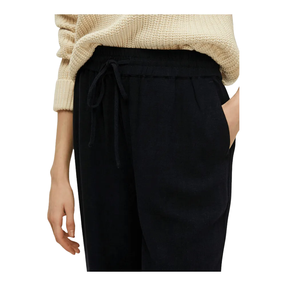 Selected Femme Viva Guila High-Waisted Linen Trousers