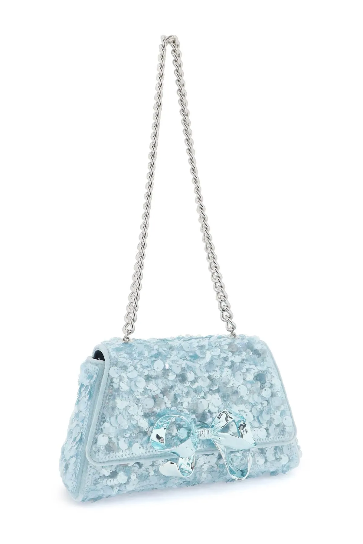 Self Portrait    Self Portrait Sequined Bow Mini Shoulder Bag