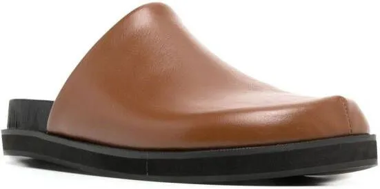 Senso Zen flat leather mules Brown