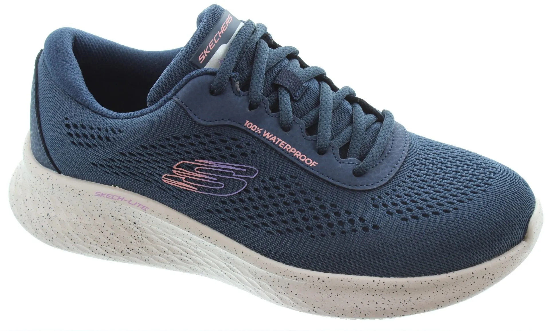 SKECHERS Ladies 150198 Waterproof Trainers In Navy