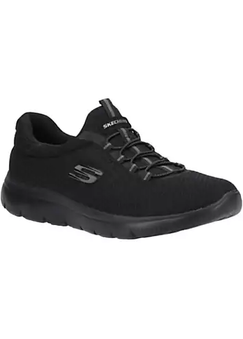 Skechers Ladies Black Summits Trainers | Kaleidoscope