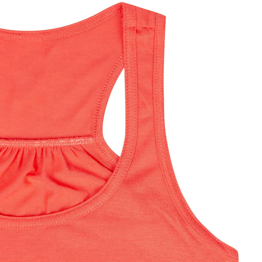 Soccer Flowy Racerback Tank Top - Soccer Dog - Black TRANSFER 