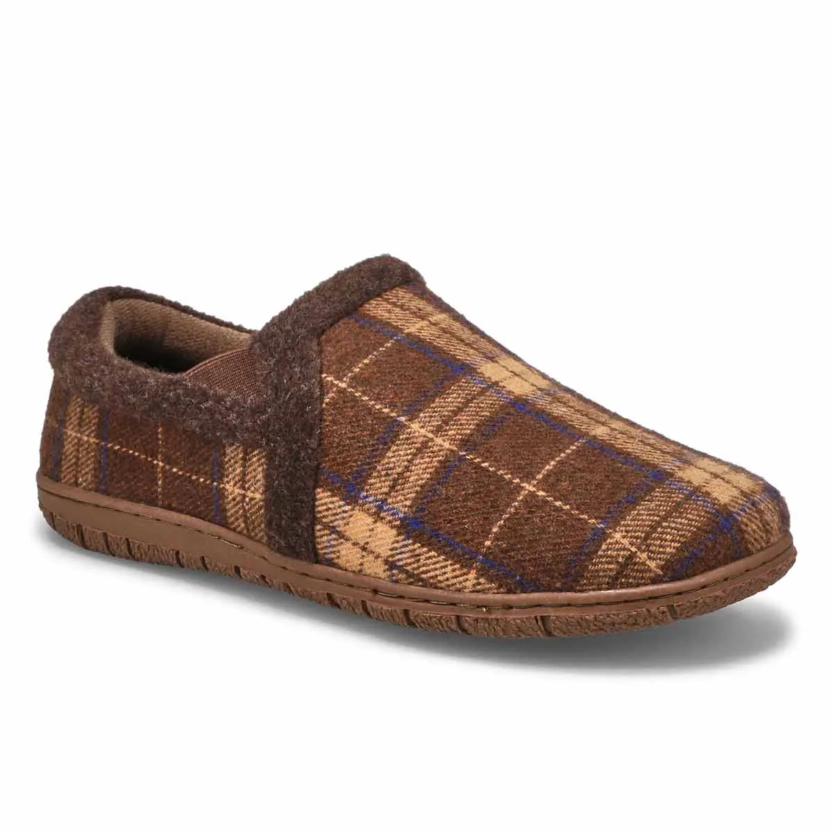 Soft Moc Mens Jacob Memory Foam Slipper - Taupe