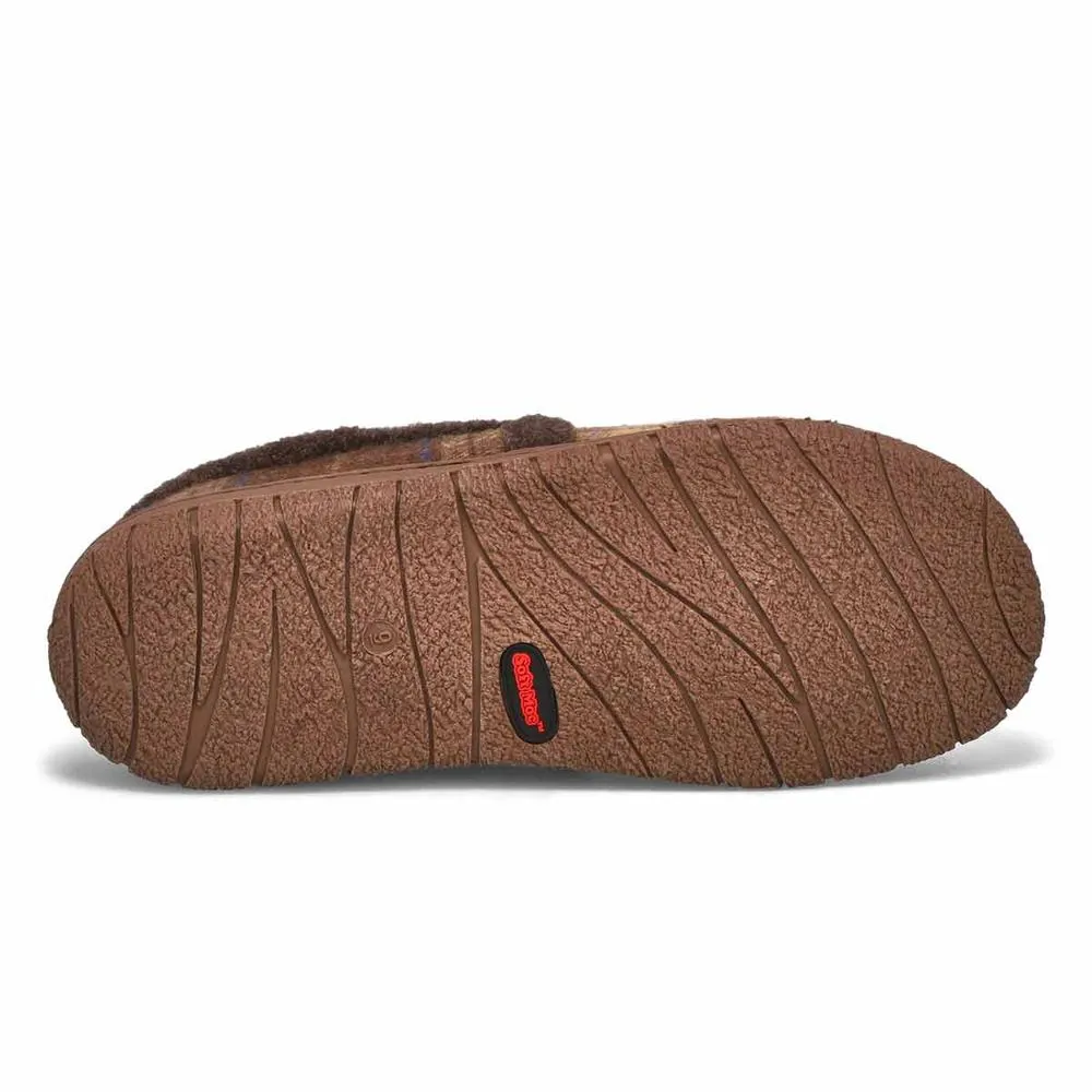 Soft Moc Mens Jacob Memory Foam Slipper - Taupe