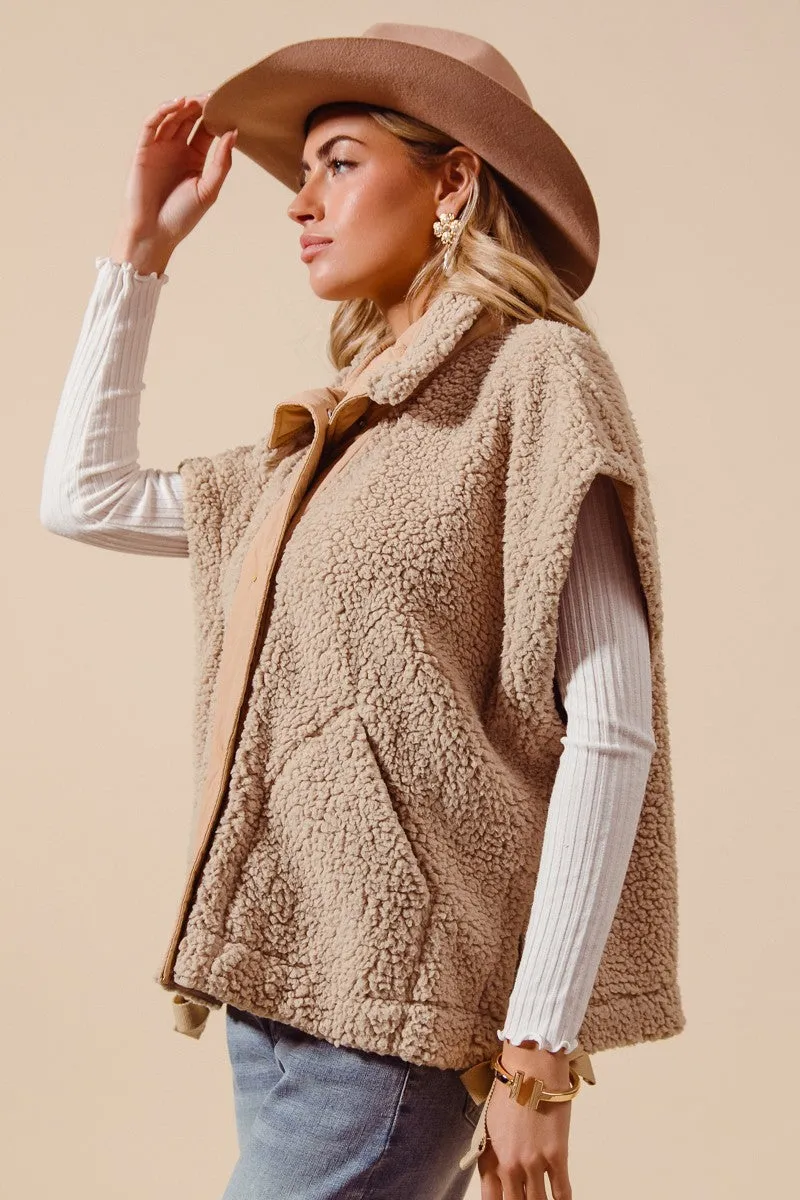 Soft Sherpa Vest (Oatmeal)