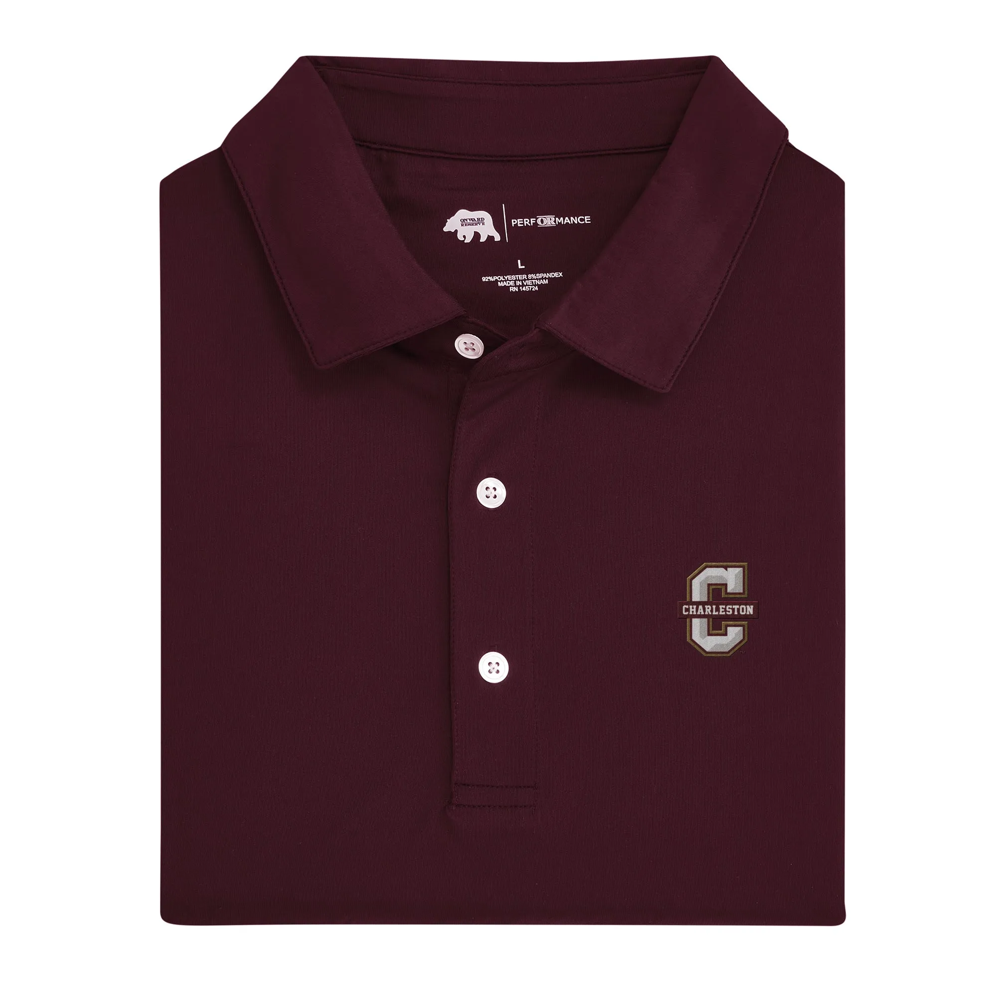 Solid College Of Charleston Performance Polo