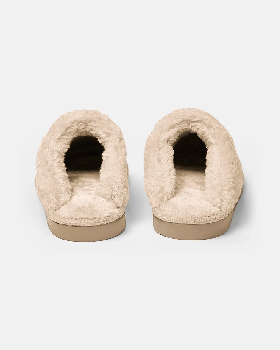 Spurs Womens Cream Mule Slipper