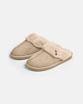 Spurs Womens Cream Mule Slipper