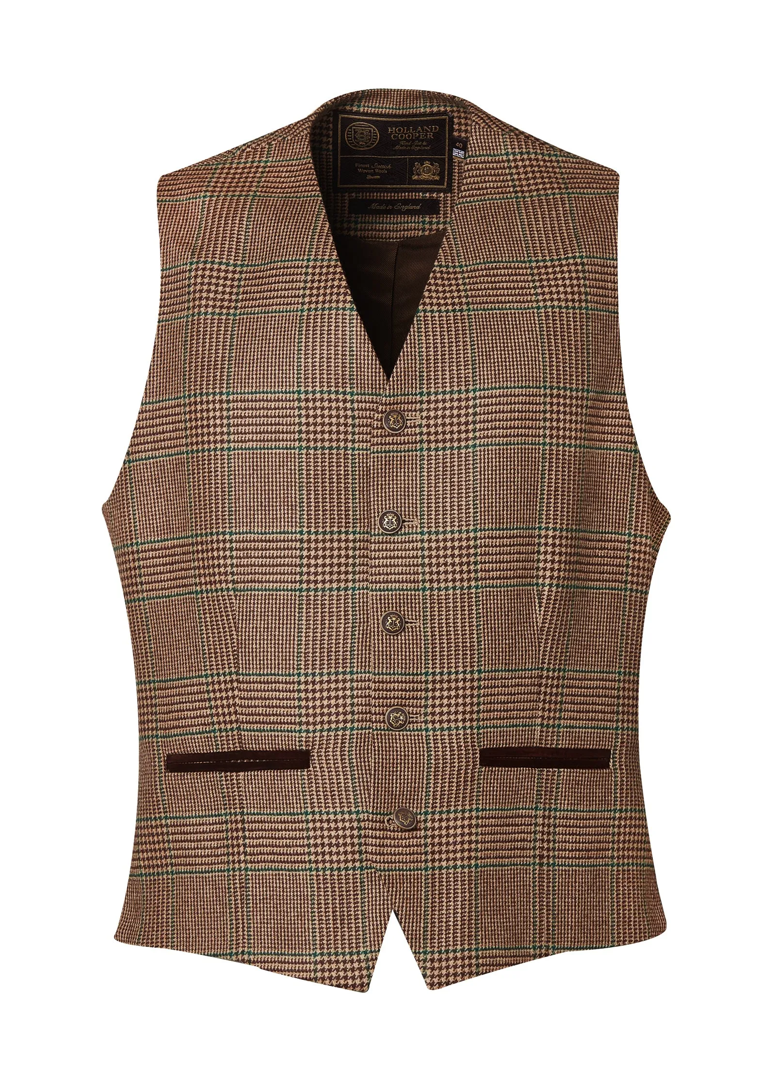 St James Waistcoat (Clarence Check Forest)