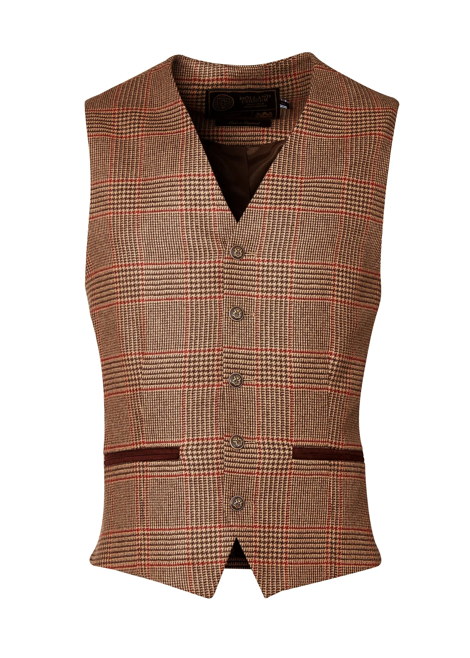 St James Waistcoat (Clarence Check Merlot)