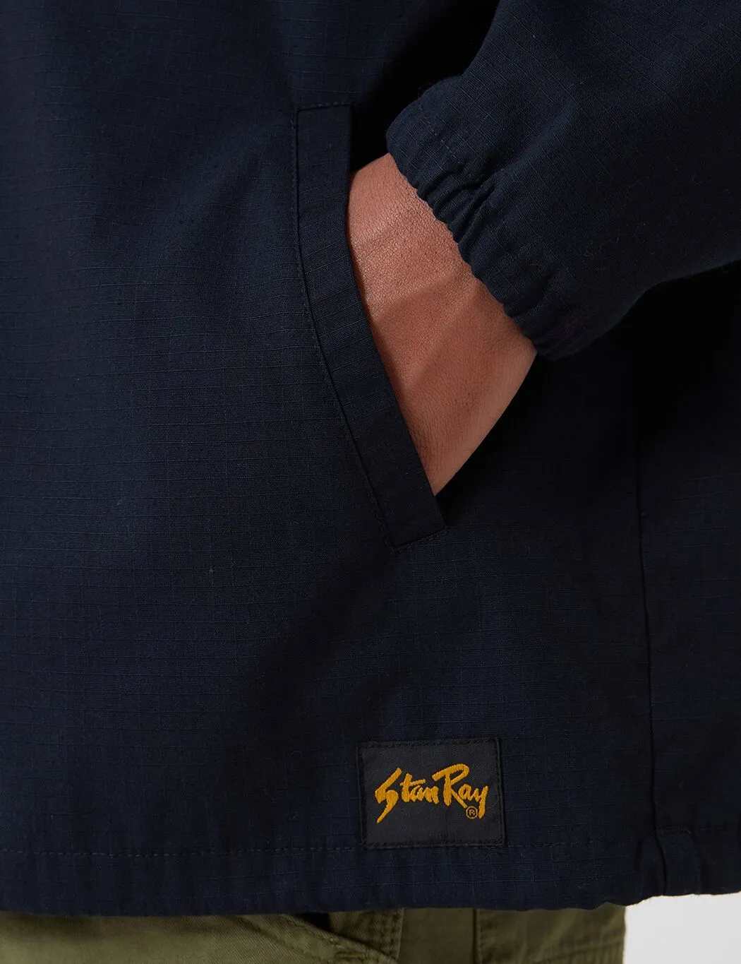 Stan Ray 1/4 Zip Pop Smock Jacket (Ripstop) - Navy Blue