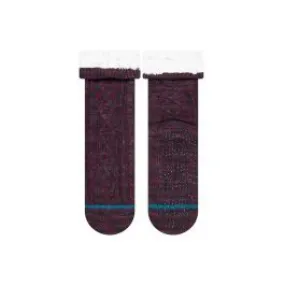 Stance Habitat Womens Crew Slipper Socks - Burgundy