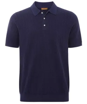 Stenstroms Knitted Linen Polo Shirt