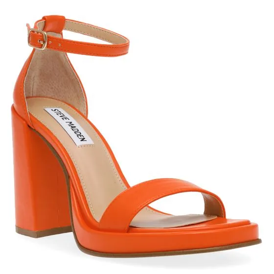 Steve Madden Dream-On Orange Soft PU Sandals