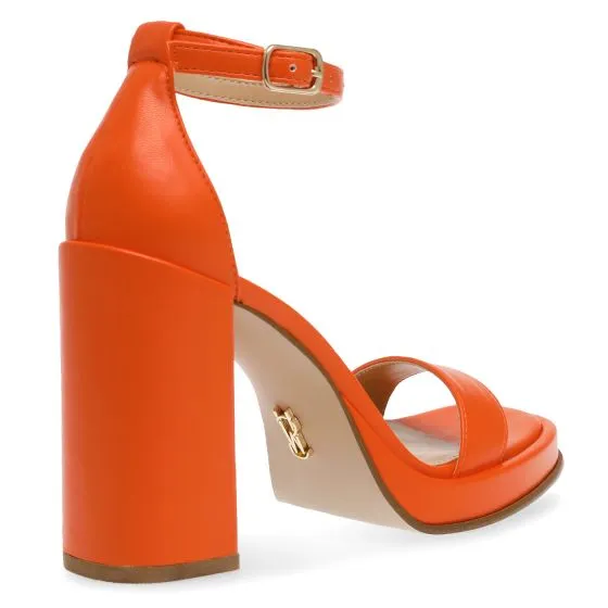 Steve Madden Dream-On Orange Soft PU Sandals