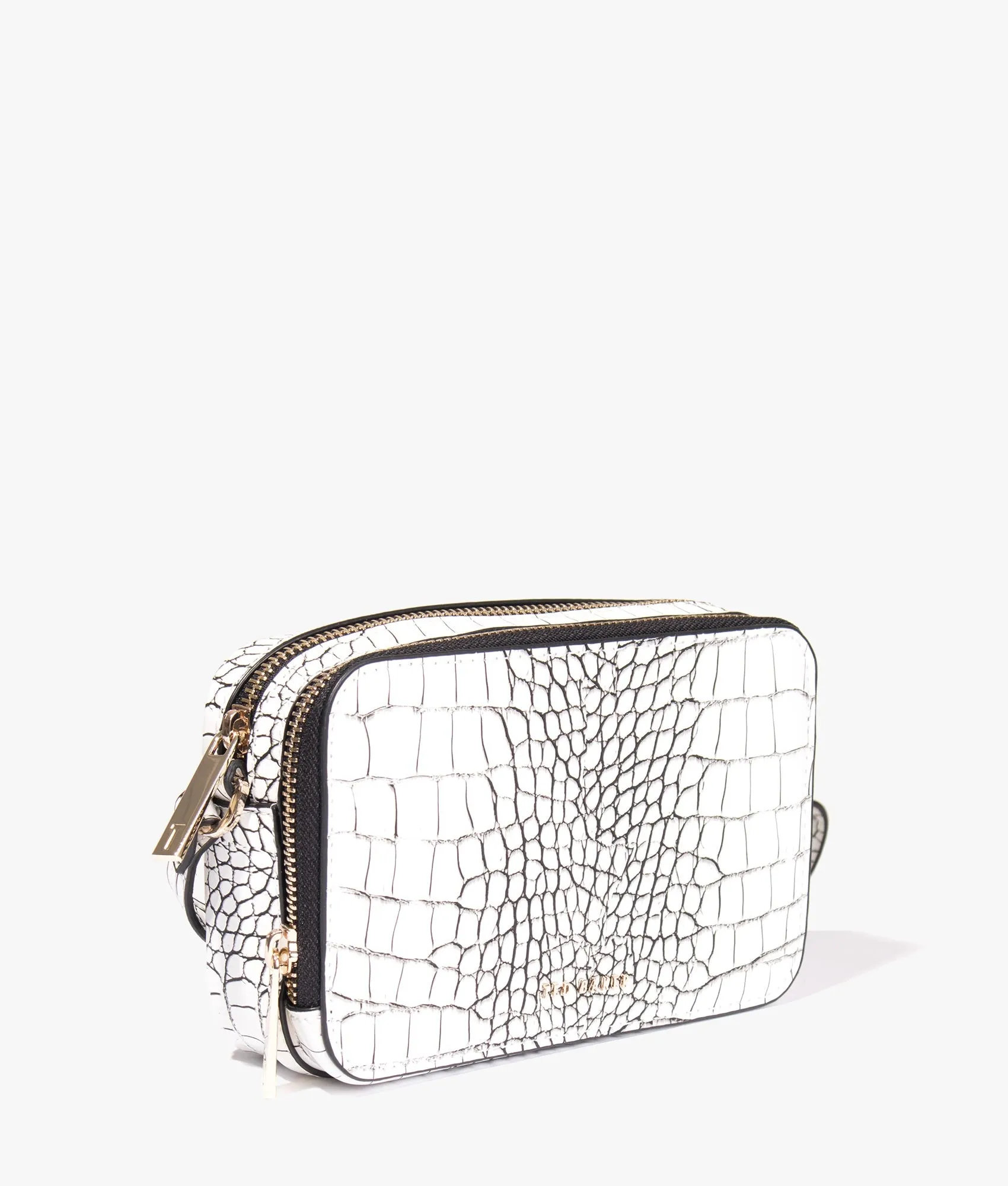 Stina double zip camera bag in white