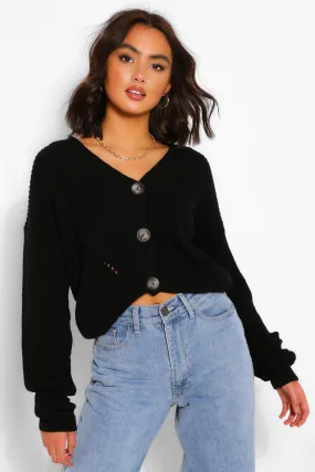 Stitch Detail Cropped Cardigan