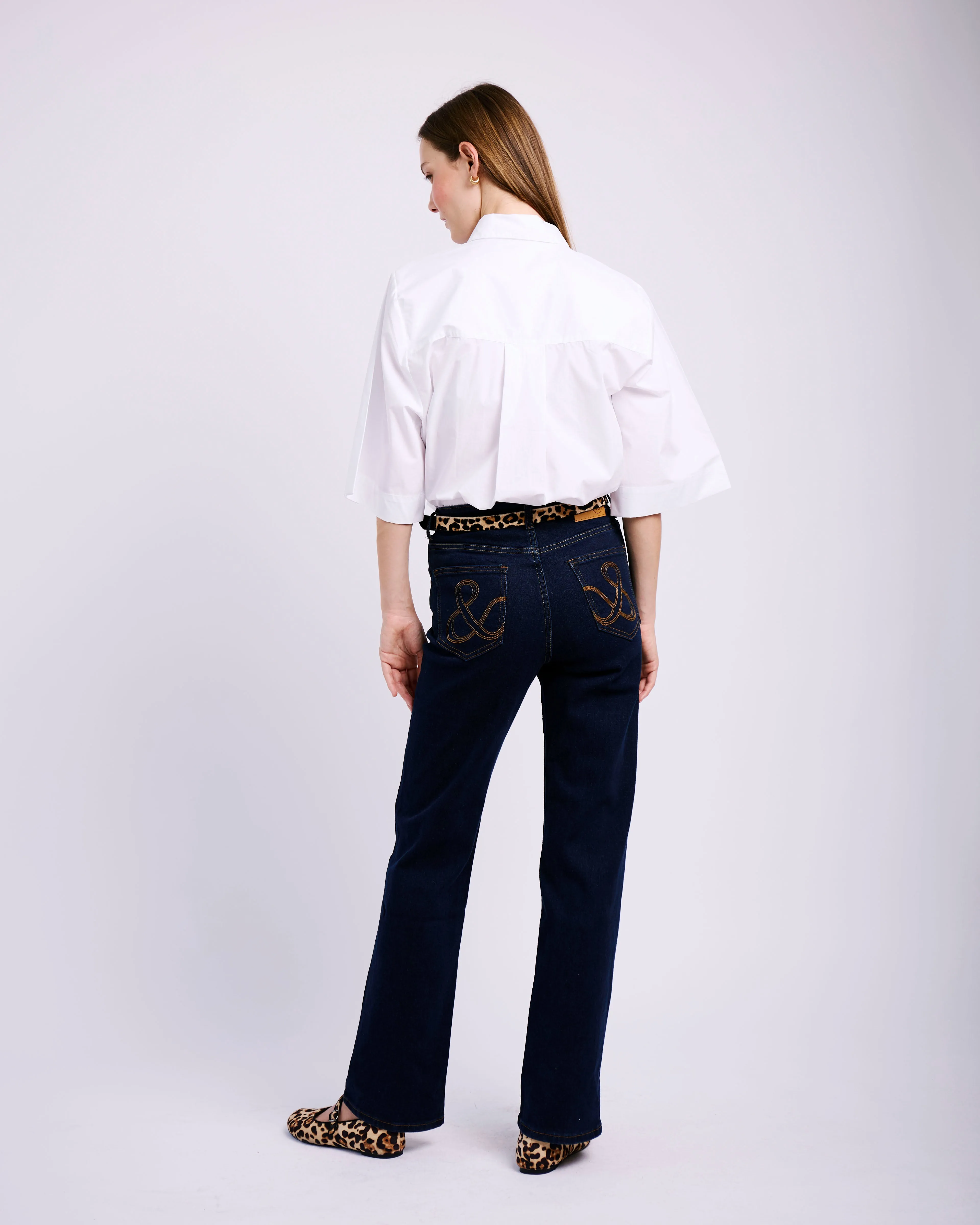StraightLeg Stretch Jeans in Dark Wash