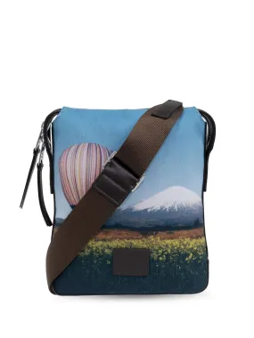'Stripe Balloon Mount Fuji'-print shoulder bag